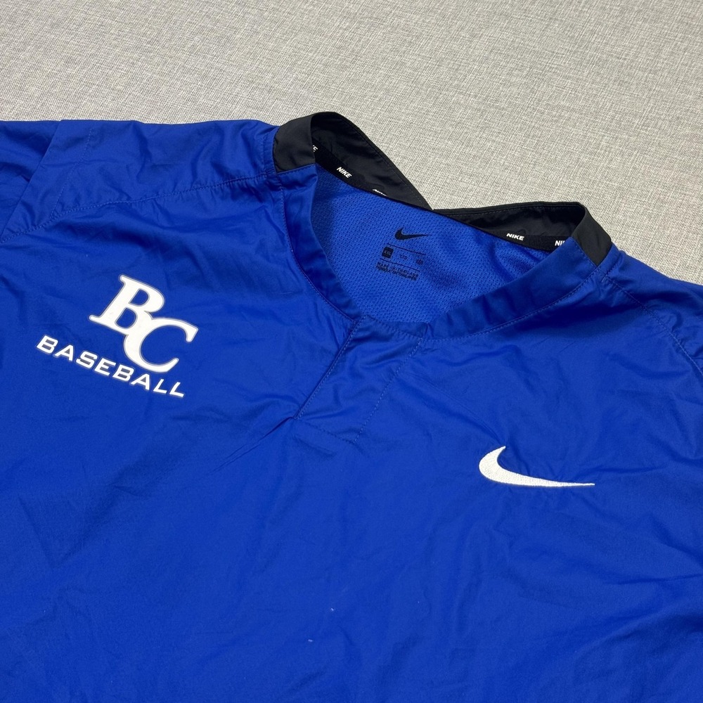 Nike BC Baseball Windbreaker Jacket Mens 2XL Blue Baseball Pullover Team Apparel